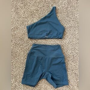 Set Active One-Shoulder Sports Bra and Shorts